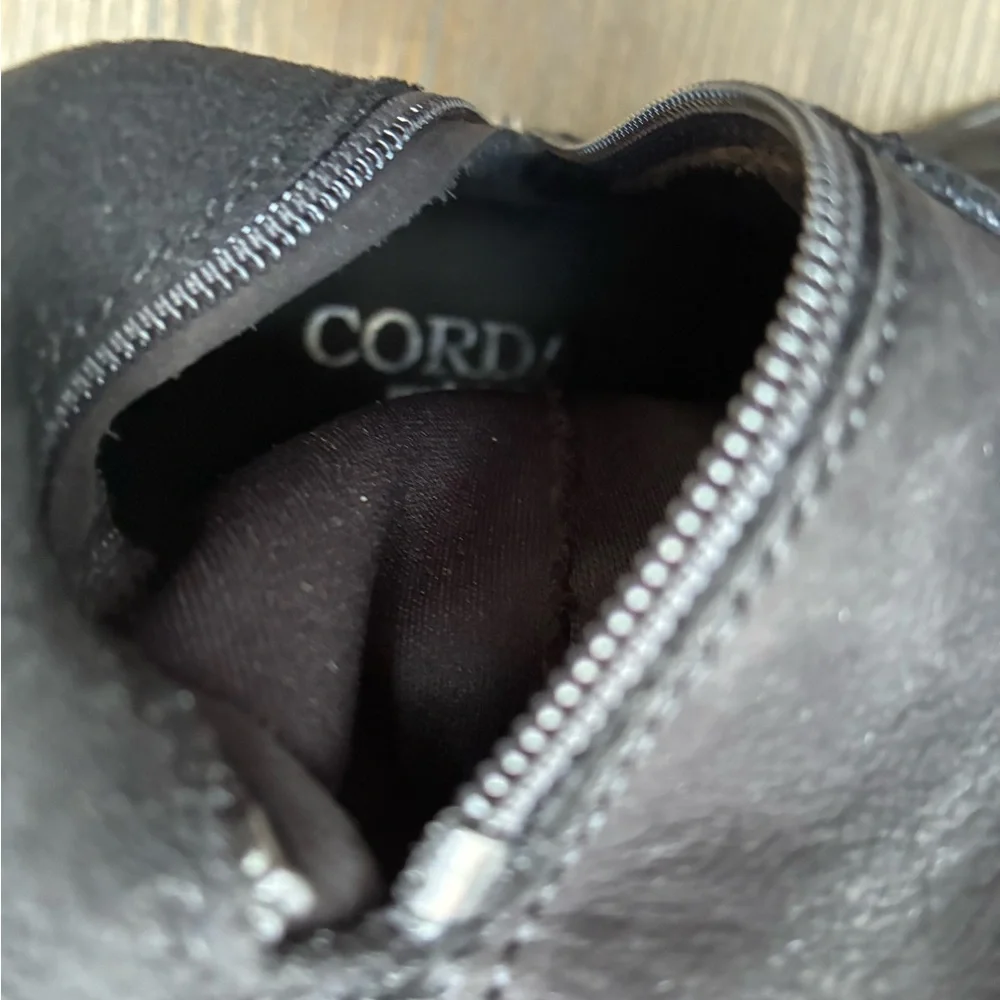 NWT Cordani Bethanie Black Suede Leather Boots, Made in Italy Size 8.5 (39)